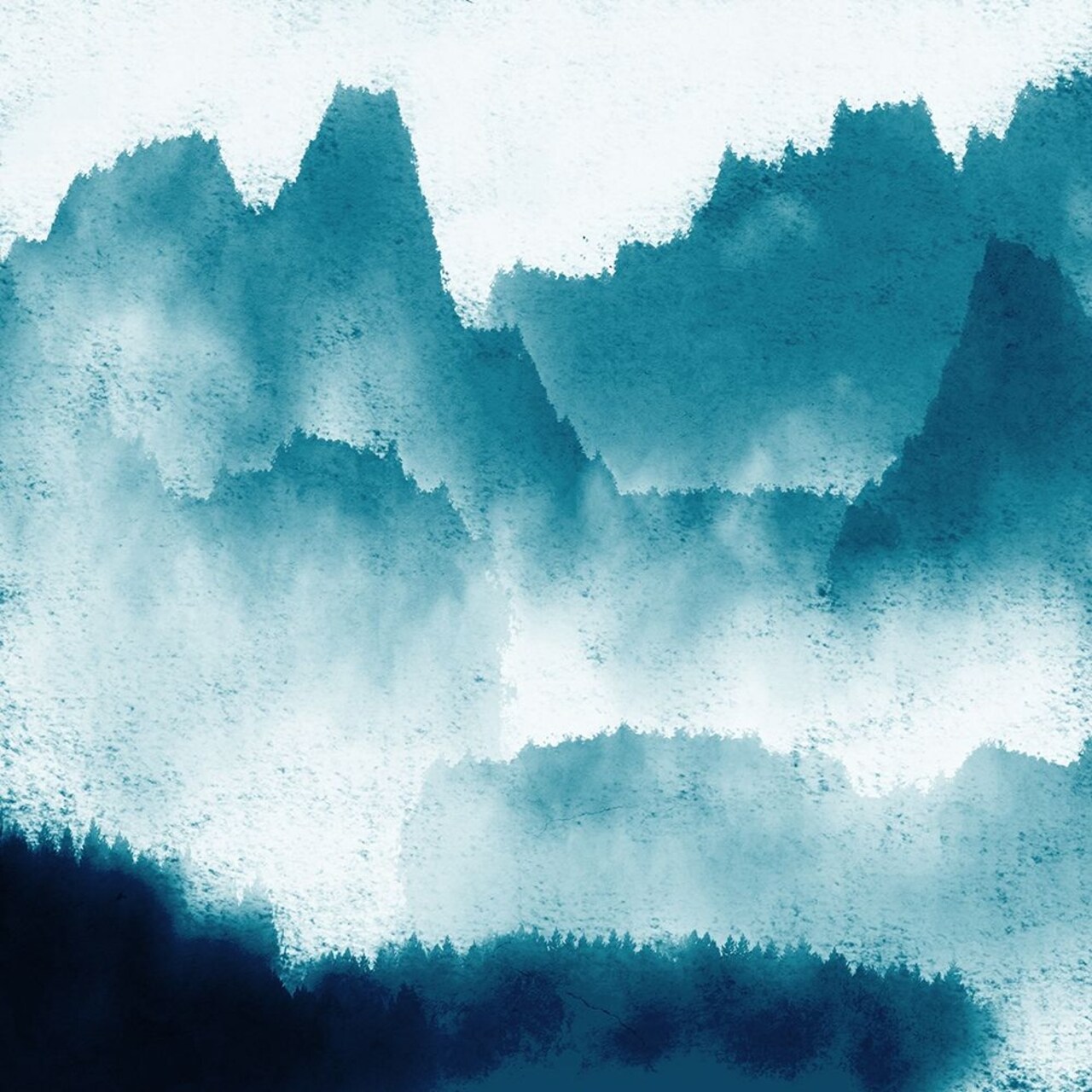 Mountain Mist Teal 1 Poster Print by Kimberly Allen - Item # VARPDXKASQ793C